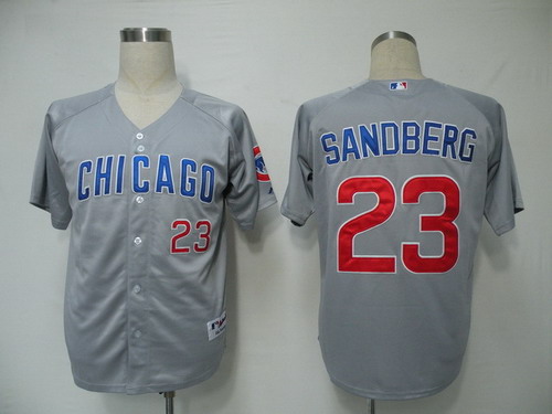 Chicago Cubs #23 Ryne Sandberg Gray Jersey