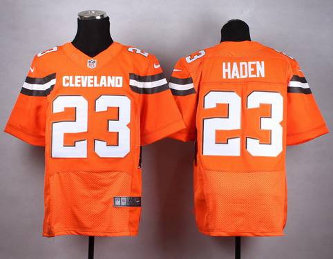 Nike Cleveland Browns #23 Joe Haden 2015 Orange Elite Jersey