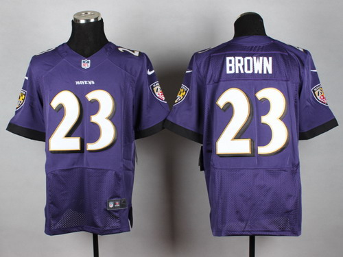 Nike Baltimore Ravens #23 Chykie Brown 2013 Purple Elite Jersey