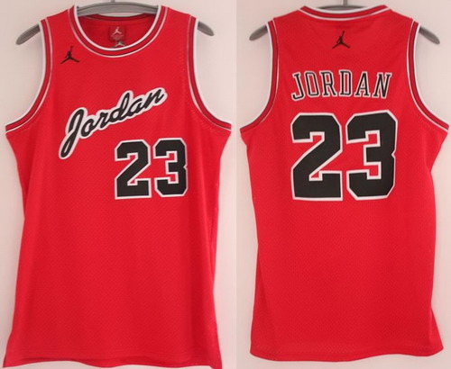 Chicago Bulls #23 Michael Jordan Red Commemorative Swingman Jersey