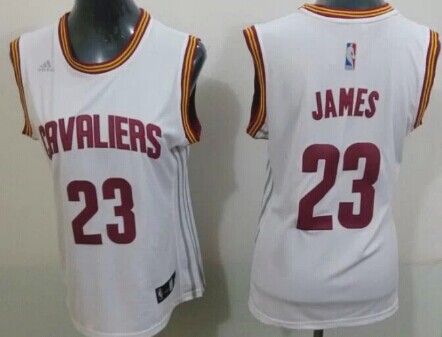 Cleveland Cavaliers #23 LeBron James 2014 New White Womens Jersey