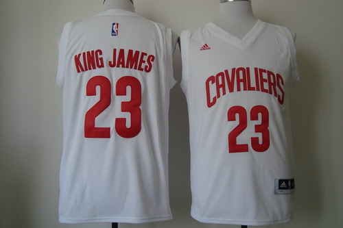 Cleveland Cavaliers #23 King James 2015 White Fashion Jersey