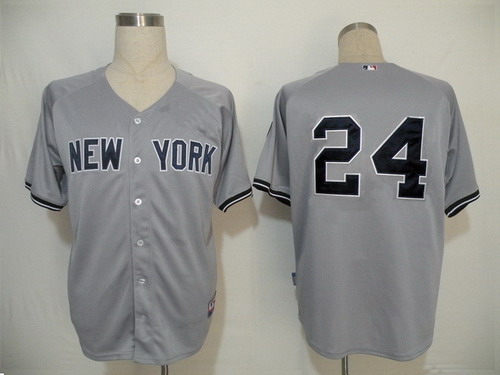 New York Yankees #24 Chris Young Gray Jersey