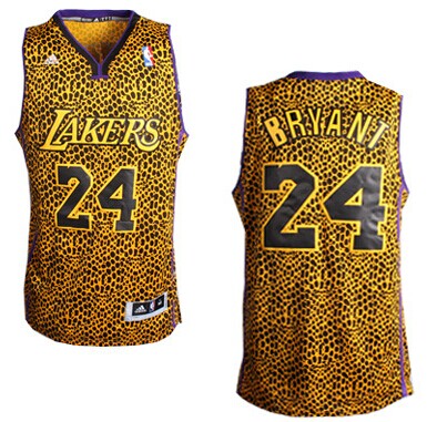 Los Angeles Lakers #24 Kobe Bryant Leopard Print Fashion Jersey