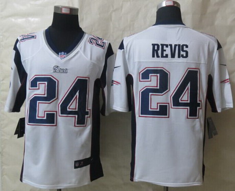 Nike New England Patriots #24 Darrelle Revis White Game Jersey