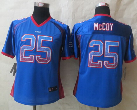 Nike Buffalo Bills #25 LeSean McCoy Drift Fashion Blue Womens Jersey