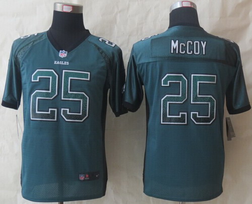 Nike Philadelphia Eagles #25 LeSean McCoy Drift Fashion Dark Green Kids Jersey