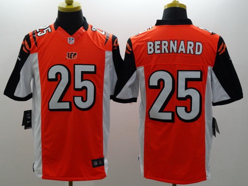 Nike Cincinnati Bengals #25 Giovani Bernard Orange Limited Jersey