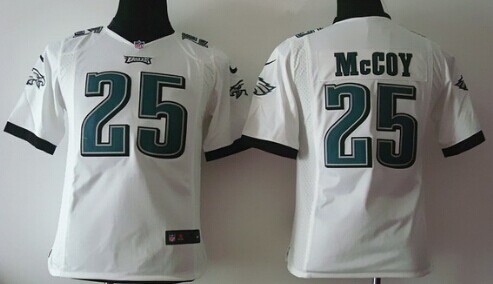 Nike Philadelphia Eagles #25 LeSean McCoy White Game Kids Jersey