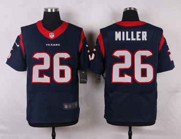 Nike Texans #26 Lamar Miller Navy Blue Team Color Men's Stitched NFL Elite Jersey