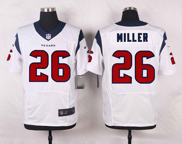 Nike Texans #26 Lamar Miller White Men's Stitched NFL Elite Jersey