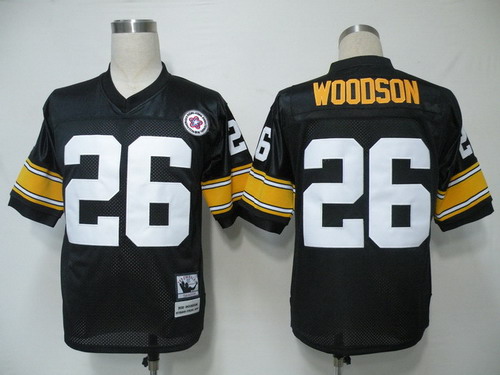 Pittsburgh Steelers #26 Rod Woodson Black Throwback Jersey