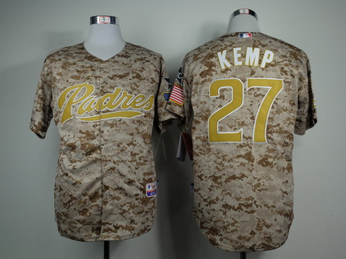 San Diego Padres #27 Matt Kemp 2014 Camo Jersey