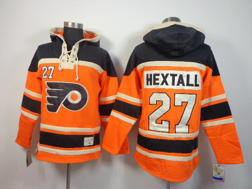 Old Time Hockey Philadelphia Flyers #27 Ron Hextall 2012 Winter Classic Orange Hoodie