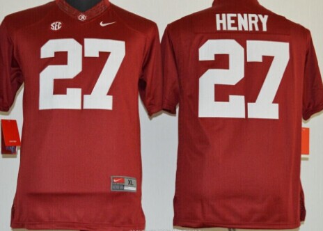 Alabama Crimson Tide #27 Derrick Henry 2014 Red Limited Kids Jersey
