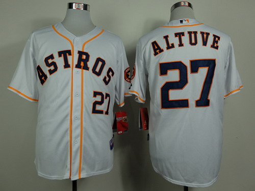 Houston Astros #27 Jose Altuve White Jersey