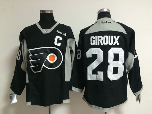 Philadelphia Flyers #28 Claude Giroux Charcoal 2014 Training Black Jersey