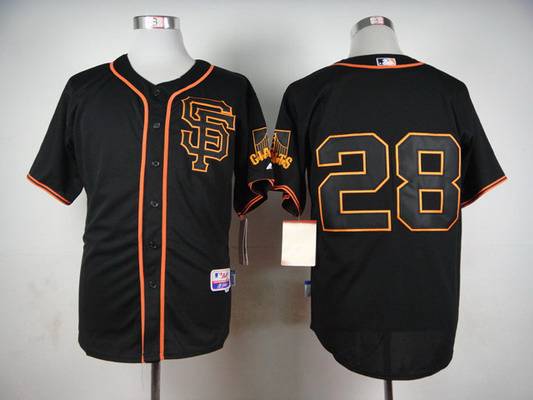 San Fransico Giants #28 Buster Posey 2015 Black SF Edition Jersey