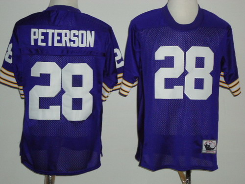 Minnesota Vikings #28 Adrian Peterson Purple Throwback Jersey