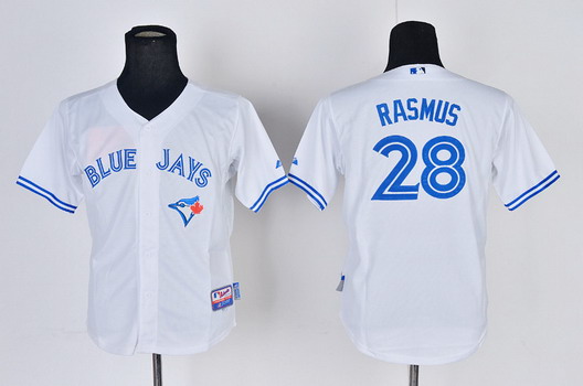Toronto Blue Jays #28 Colby Rasmus White Kids Jersey