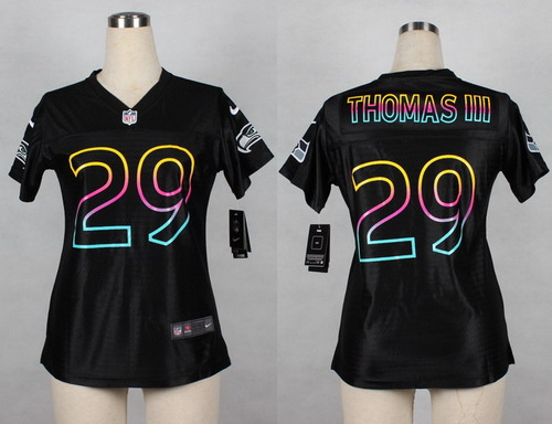 Nike Seattle Seahawks #29 Earl Thomas III Pro Line Black Fashion Womens Jersey