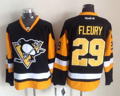 Pittsburgh Penguins #29 Marc-Andre Fleury Black Third Jersey