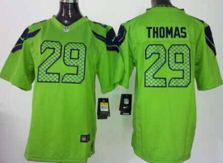 Nike Seattle Seahawks #29 Earl Thomas Green Game Kids Jersey