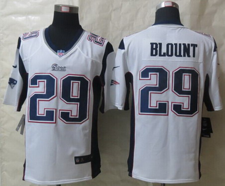 Nike New England Patriots #29 LeGarrette Blount White Game Jersey