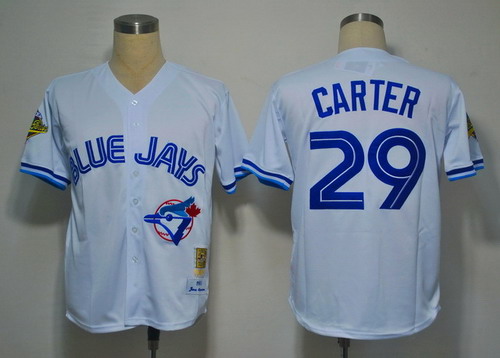 Toronto Blue Jays #29 Joe Carter 1993 White Throwback Jersey