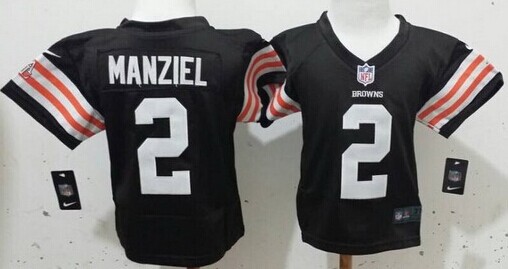 Nike Cleveland Browns #2 Johnny Manziel Brown Toddlers Jersey
