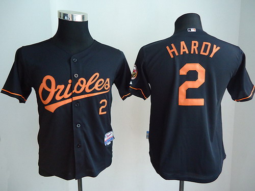 Baltimore Orioles #2 J.J. Hardy Black Kids Jersey