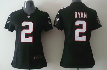 Nike Atlanta Falcons #2 Matt Ryan Black Game Womens Jersey