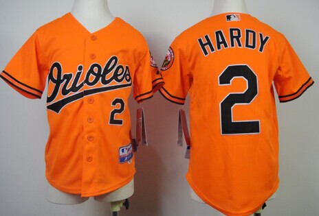 Baltimore Orioles #2 J. J. Hardy Orange Kids Jersey 
