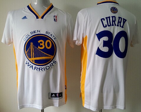 Golden State Warriors #30 Stephen Curry Revolution 30 Swingman White Short-Sleeved Jersey