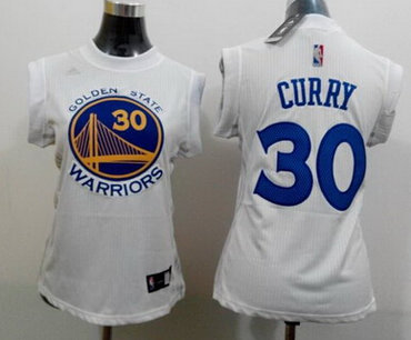 Golden State Warriors #30 Stephen Curry 2014 New White Womens Jersey