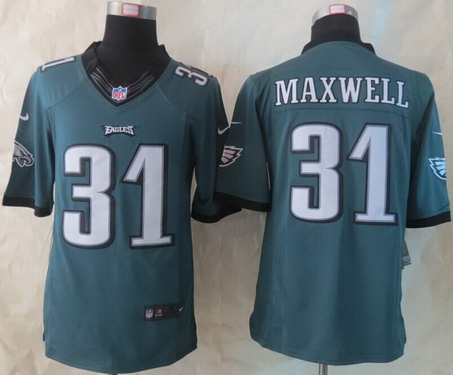 Nike Philadelphia Eagles #31 Byron Maxwell Dark Green Limited Jersey