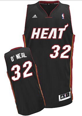 Miami Heat Blank #32 Shaquille O'neal Black Swingman Jersey