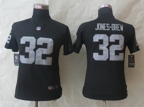 Nike Oakland Raiders #32 Maurice Jones-Drew Black Limited Womens Jersey