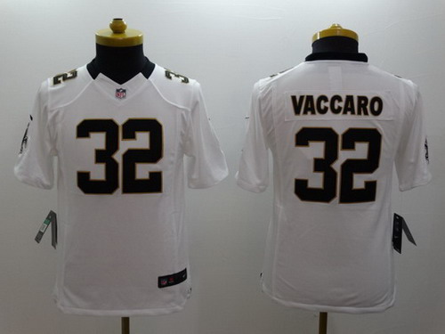 Nike New Orleans Saints #32 Kenny Vaccaro White Limited Kids Jersey