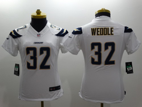 Nike San Diego Chargers #32 Eric Weddle 2013 White Limited Womens Jersey