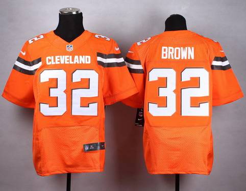 Nike Cleveland Browns #32 Jim Brown 2015 Orange Elite Jersey