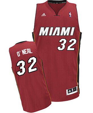 Miami Heat Blank #32 Shaquille O'neal Red Swingman Jersey