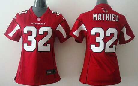 Nike Arizona Cardinals #32 Tyrann Mathieu Red Game Womens Jersey