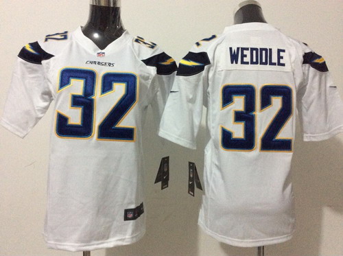 Nike San Diego Chargers #32 Eric Weddle 2013 White Game Kids Jersey