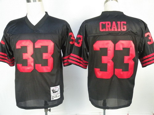 San Francisco 49ers #33 Roger Craig Black Throwback Jersey