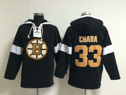 2014 Old Time Hockey Boston Bruins #33 Zdeno Chara Black Hoodie