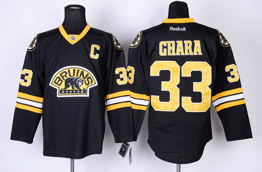Boston Bruins #33 Zdeno Chara Black Third Jersey