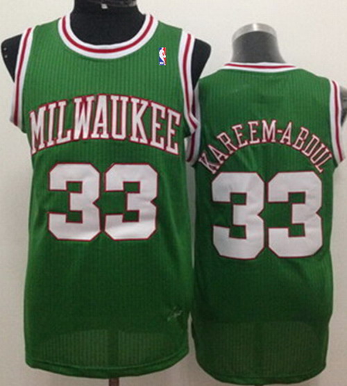 Milwaukee Bucks #33 Kareem Abdul-Jabbar Green Swingman Throwback Jersey