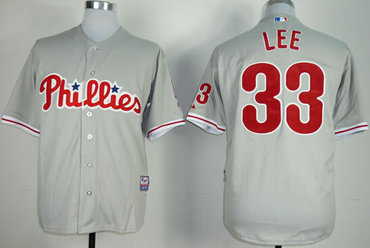 Philadelphia Phillies #33 Cliff Lee Gray Jersey