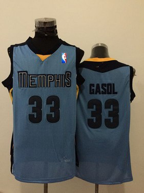 Memphis Grizzlies #33 Marc Gasol Light Blue Swingman Jersey